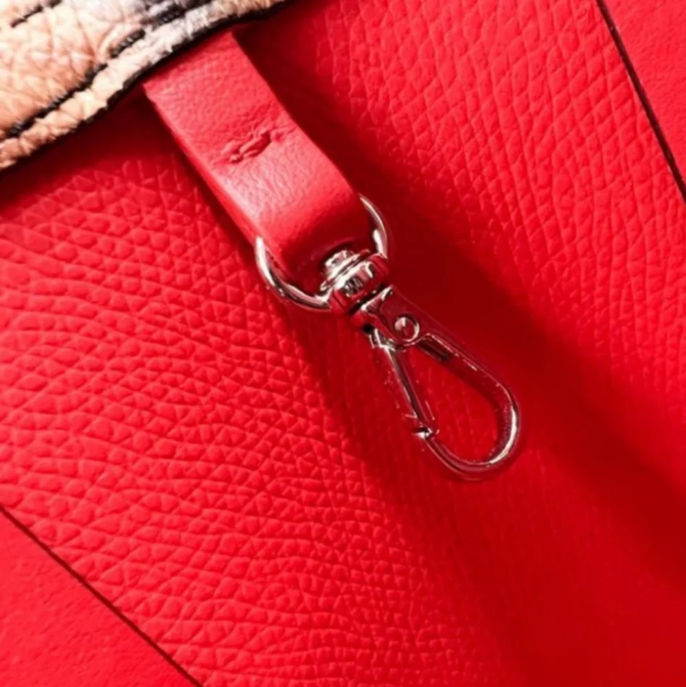 Christian Louboutin Mini CabataTiger Red Leather Studded Crossbody Bag - Picture 15 of 15